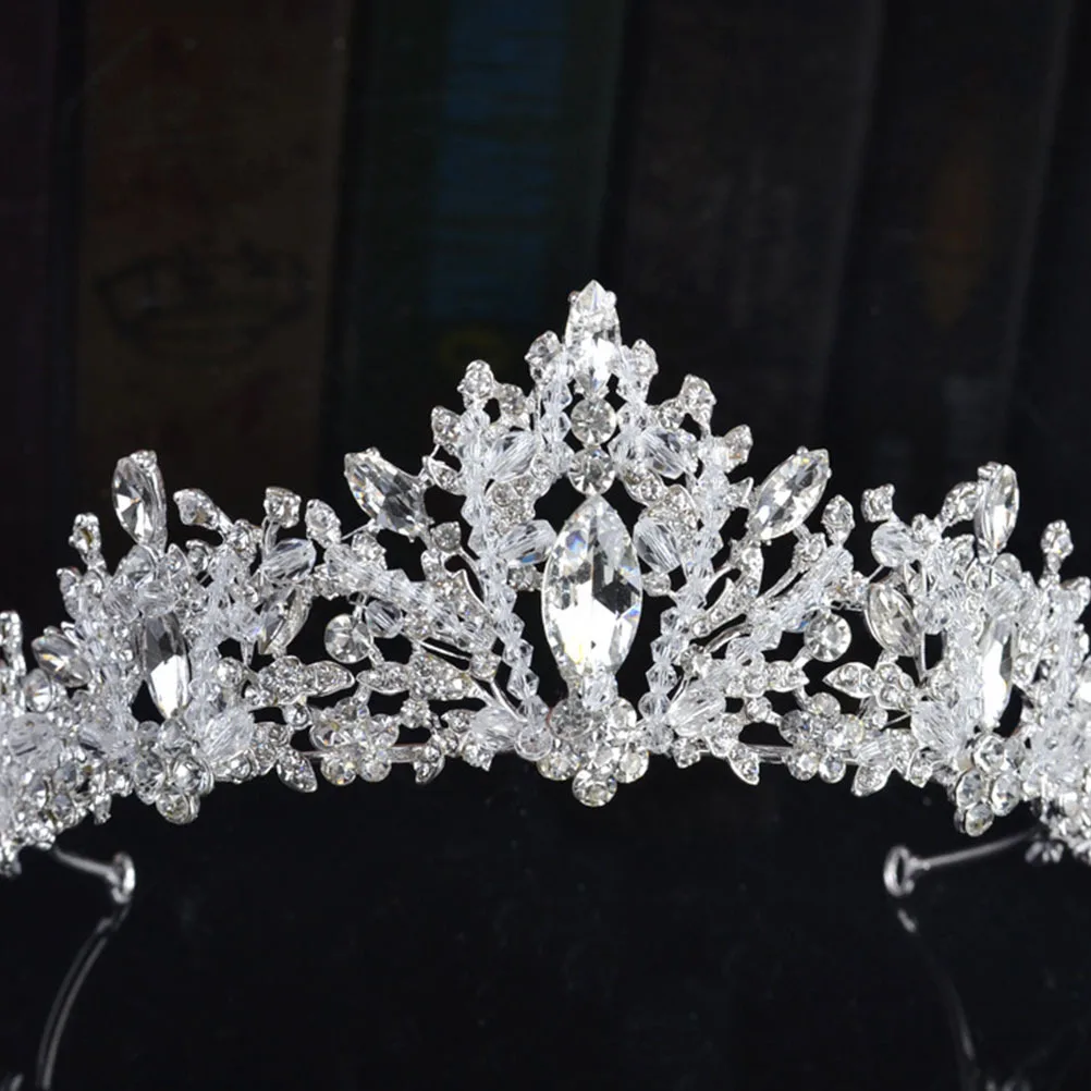

Белая хрустальная свадебная корона из сплава, свадебная тиара, лента, галстук, головной убор для невесты, подружки невесты, свадебная корона, свадебная тиара