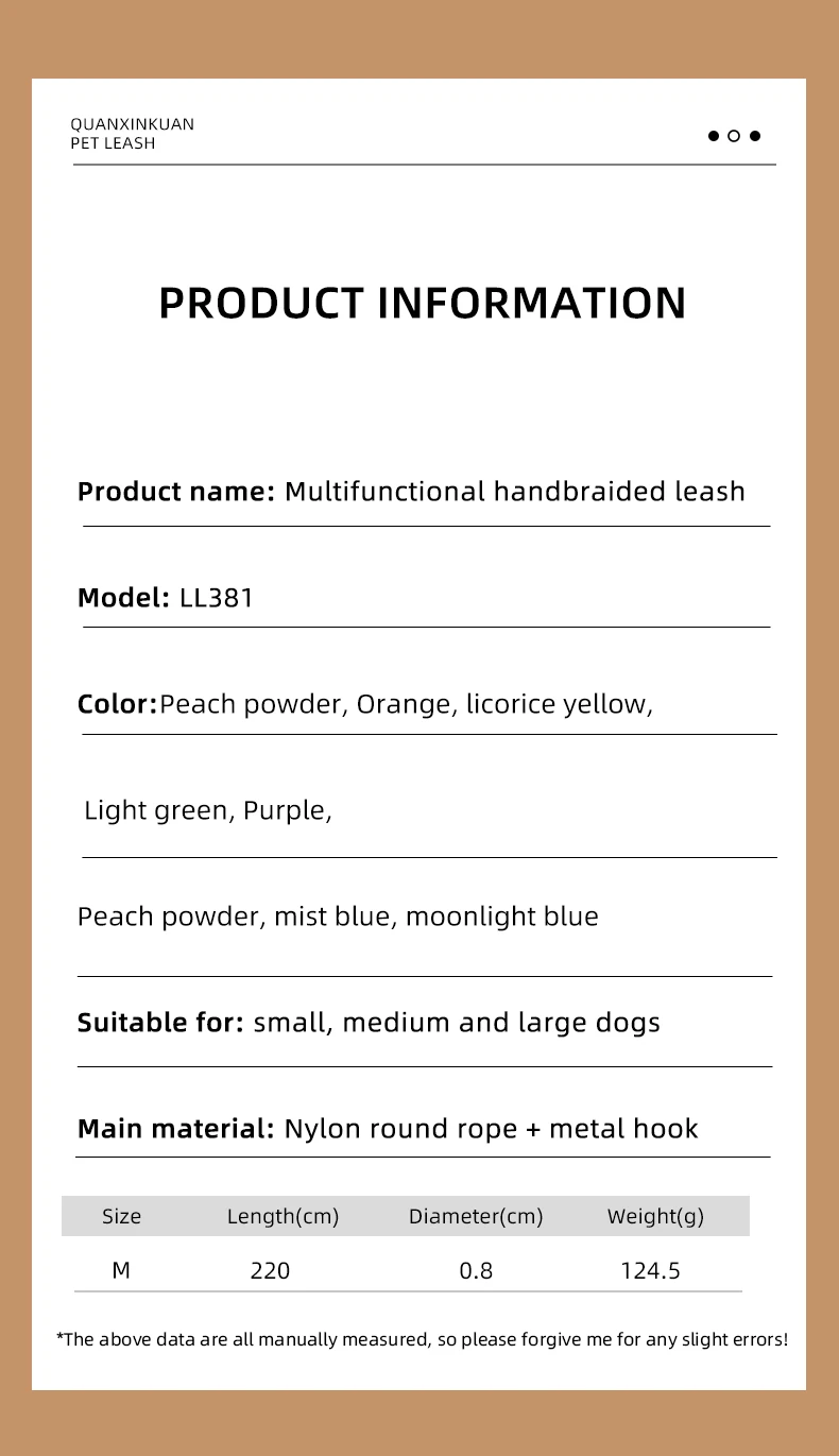 Haustier-Hundeleinen, verstellbar, freie Hände, Seil, für den Außenbereich, reflektierendes Nylon, zum Gehen, für Hunde, Laufen, Reisen, für kleine und mittelgroße Hunde – Detail 3