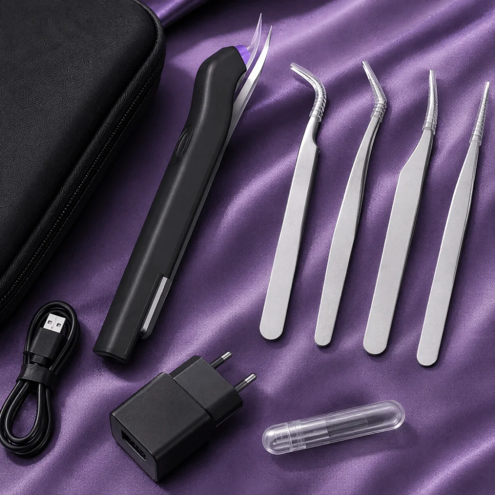 UV Curing Lash Tweezer Lamp Wireless Handheld Mini Size Curing Lamp New Design Fast Curing Eyelash Extension Lamp Nails Art