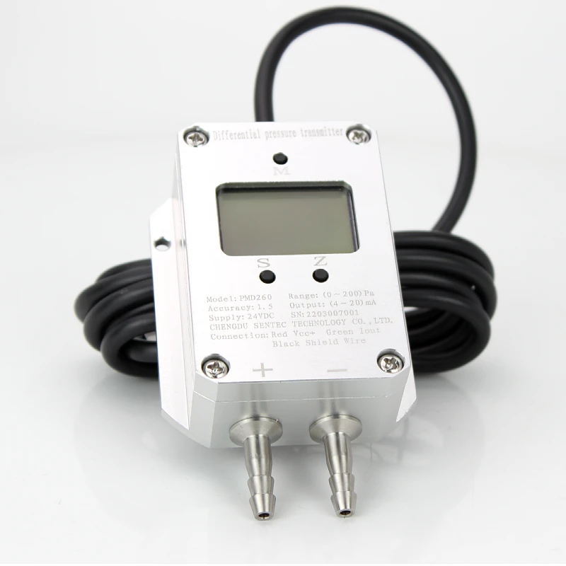 0Pa~200Pa...100kPa air Flow Duct Wind Oem Amplified Micro Differential Pressure Transmitter Sensor Modbus