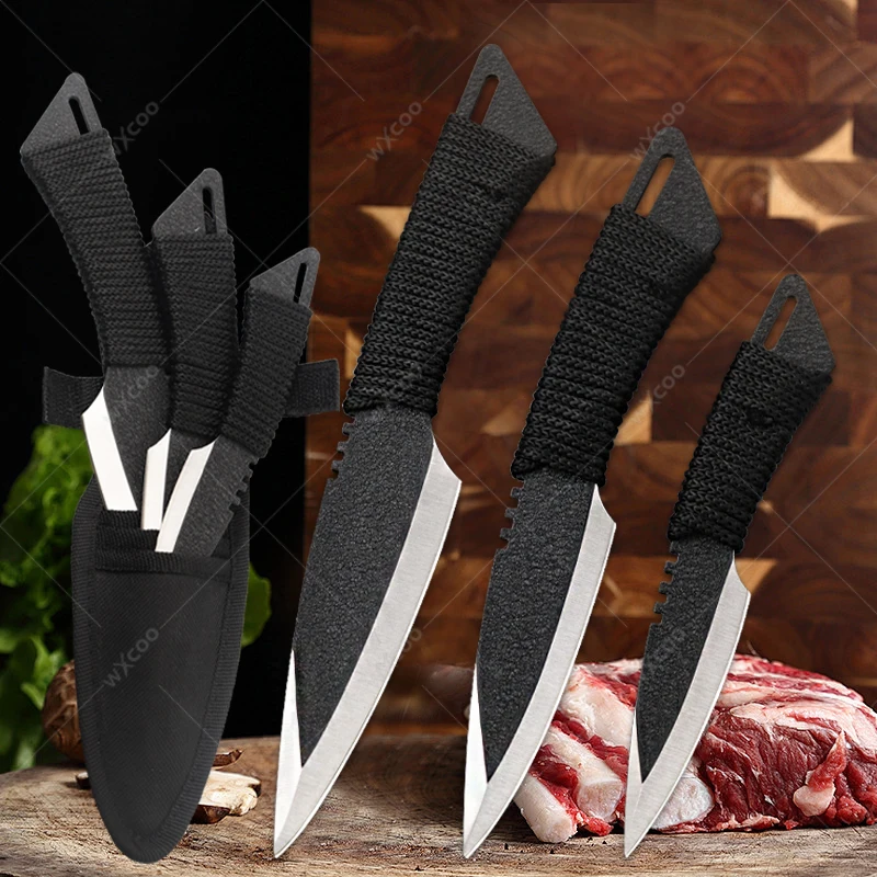 

WXCOO Stainless Steel Boning Knife Hand-forged Kitchen Butcher Meat Cleaver with Cover Professional Fruit Knife Cooking Knife