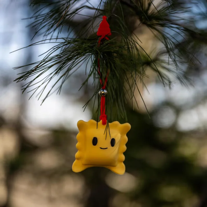 Ravioli Guy with Butt Cheeks Christmas Ornament cardinal 3D