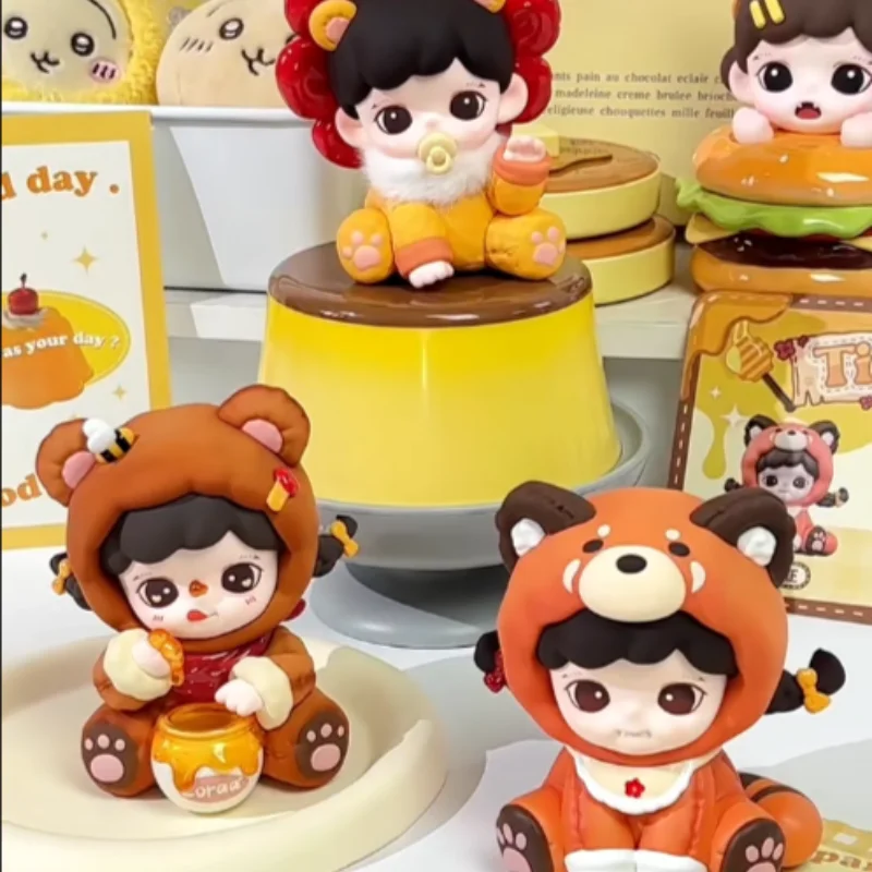 Original zakus bebê fofura é justiça série caixa cega kawaii estatueta nova caixa mistério ornamento de mesa brinquedos de natal presentes