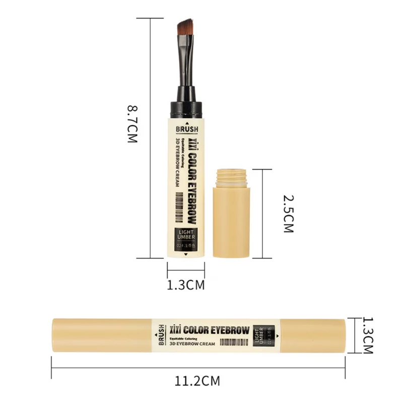 Lápiz de crema impermeable para cejas con pincel, delineador de ojos suave duradero, Gel de contorno a prueba de sudor, Cosméticos de maquillaje coreano, 5 colores