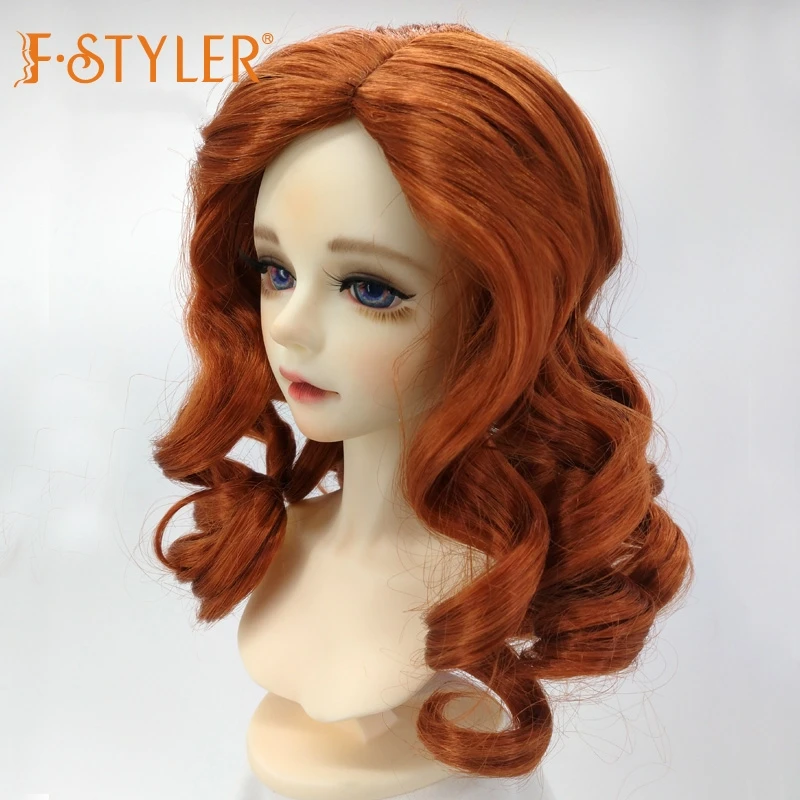 

FSTYLER Wavy Curls BJD Doll Soft Synthetic Mohair Doll Wig Various Colors Hair Accessories 1/3 1/4 1/6 1/8 In Stock