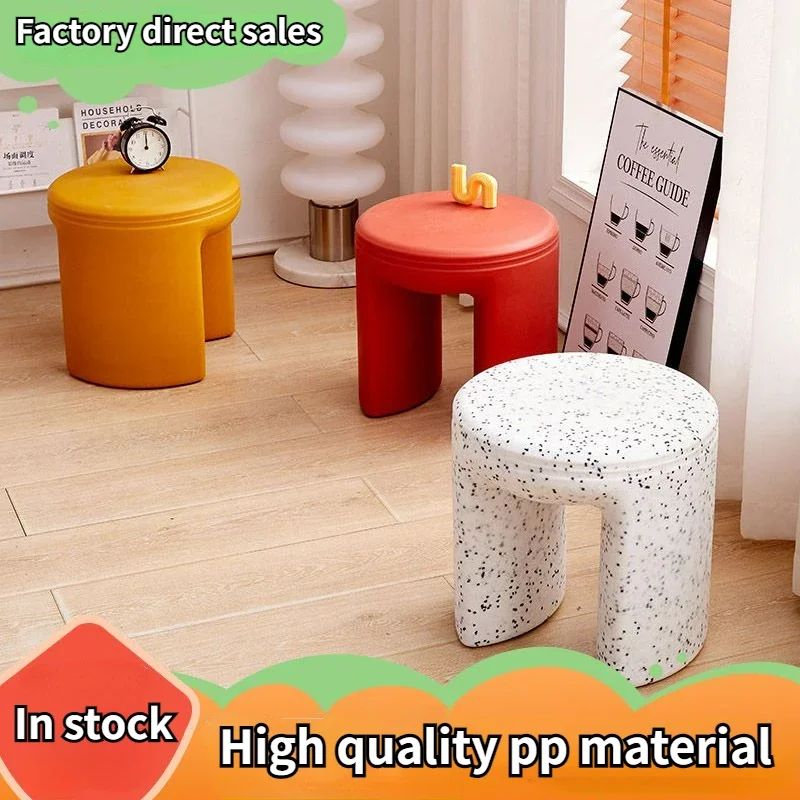 

Nordic Small Stool Bench Creative Thickened Plastic Doorway Change Shoes Low Stools Ottomans Vanity Chair Pouf Furniture Chairs