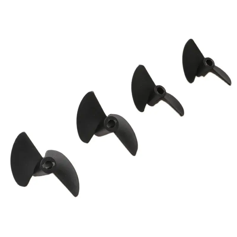 6Pcs Twee Bladen Nylon Propeller 3.17/4/4.76Mm Peddelmenger Diameter 27Mm-47Mm Plastic Props Rc Onderdelen Voor Boot Diy Model