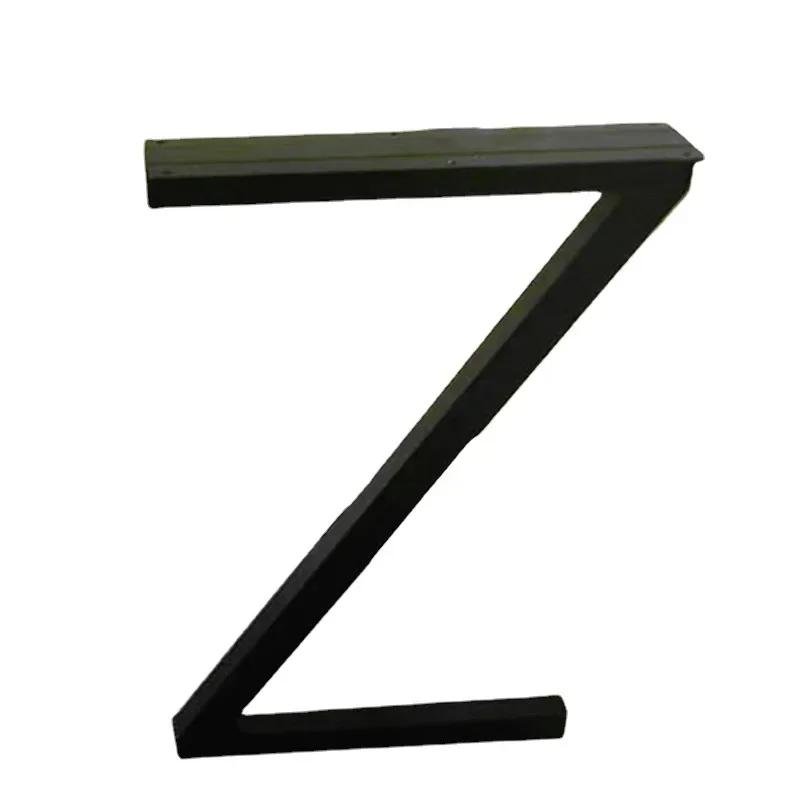 Minimalist metal bar table support legs unilateral bracket, dining table bracket,  desk foot Z shape
