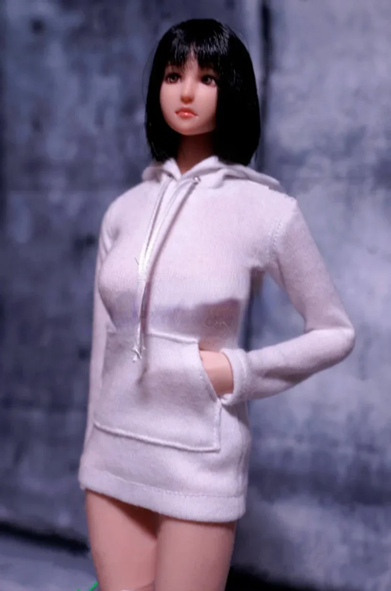 1/6 Scale Soldier White Buttocks Hoodie Model for 12'' UD（no Figure）