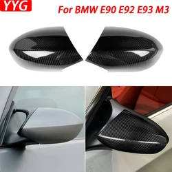 리얼 드라이 탄소 섬유 백미러 커버, 자동차 장식 개조 액세서리, BMW E90 E92 E93 M3 2008-2013