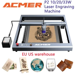 Grawer laserowy ACMER P2 20/33W Lasery Grawerowanie Maszyna do cięcia Grawerowanie metalu Wspomaganie powietrza Sterowanie WIFI Metal Woods Maszyna CNC