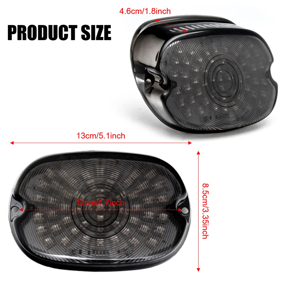 Motorcycle Tail Rear Light LED Rear Lamp Brake Stop Taillight for Harley-Davidson Sportster Softail Dyna Lay Down Super Glide view 3