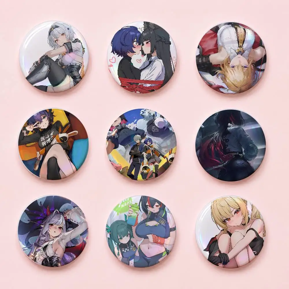Zesnlesessess Zos-e-nes Zesros-e- Cute Cool Round Pin Badge Set For Anime Game Music  Fans Backpack Denim Jacket Hat Decoration