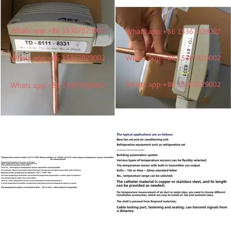 Temperature Sensor Model TD-6111-8331 Library Number M176298 High Precision Thermal Detection Device for Industrial Use