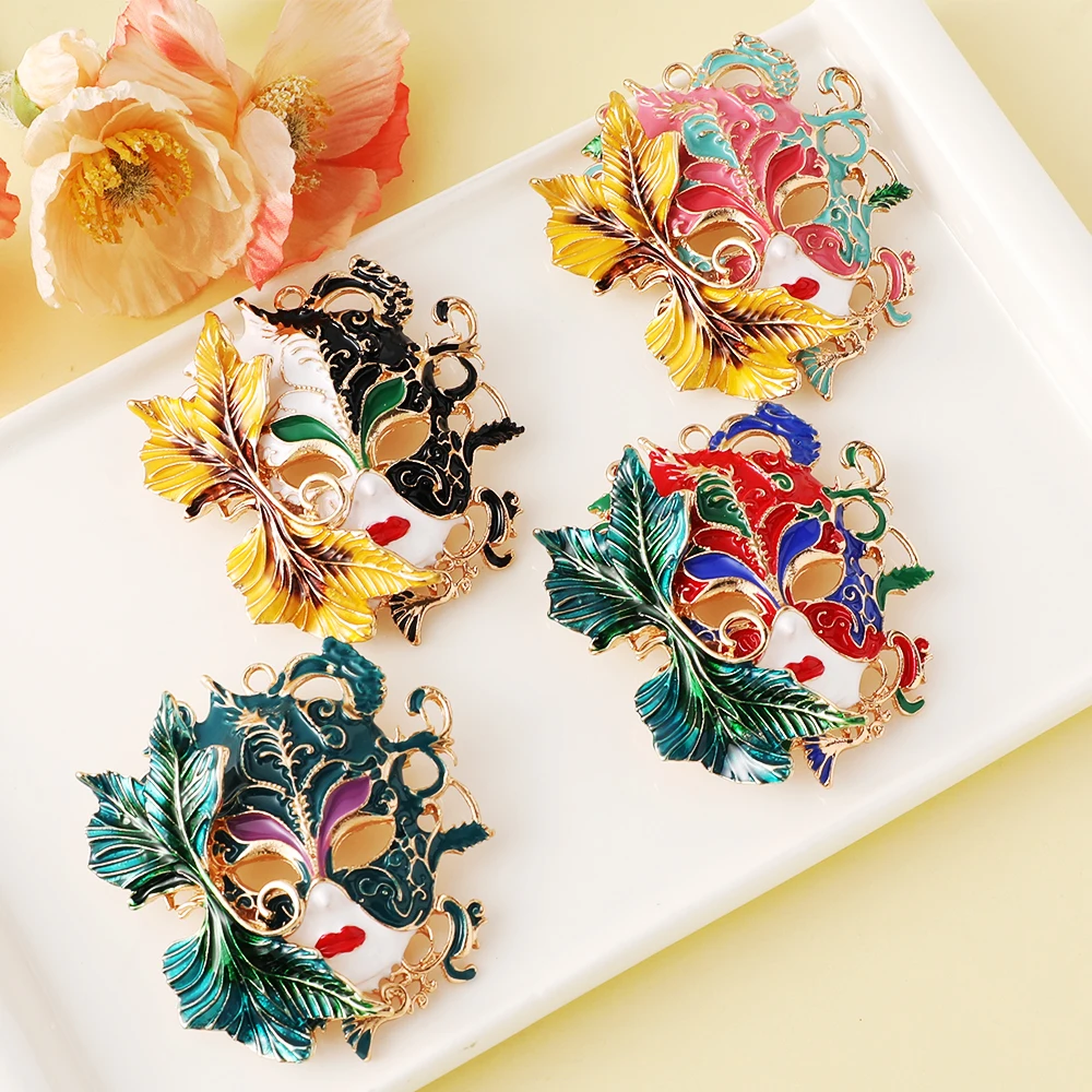 2025 New Elegant Dress Mask Brooch Enamel Craft Souvenir Gifts for Family and Friends