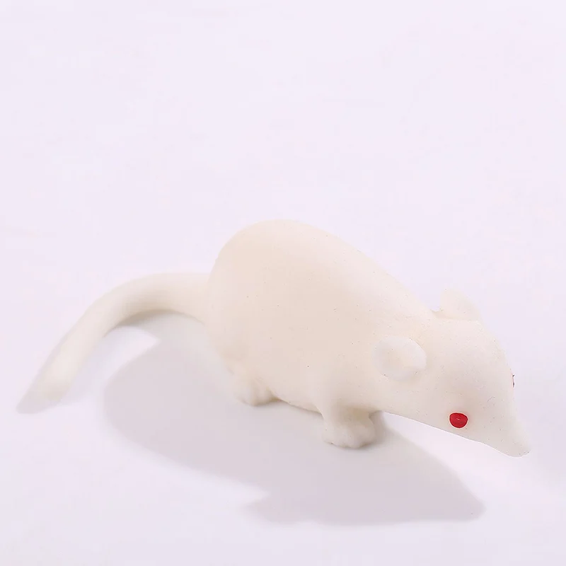 Modelo de ratón de simulación, juguetes creativos de descompresión con ventilación para apretar, accesorios de broma de compulsión de Halloween para niños, regalo de cumpleaños