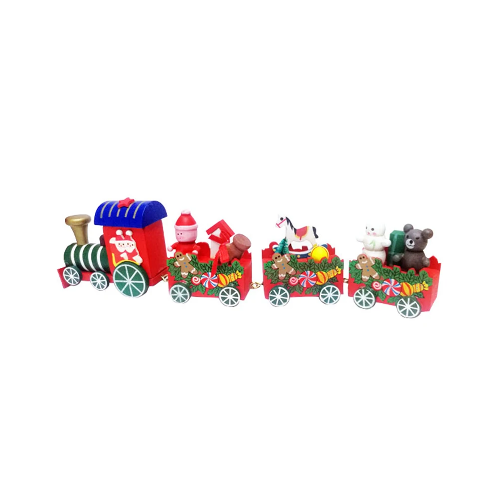 

Wooden Mini Train Christmas Decoration Hanging nament Kids Room Office Party Gift Eco Friendly Non Fading Lifelike Material