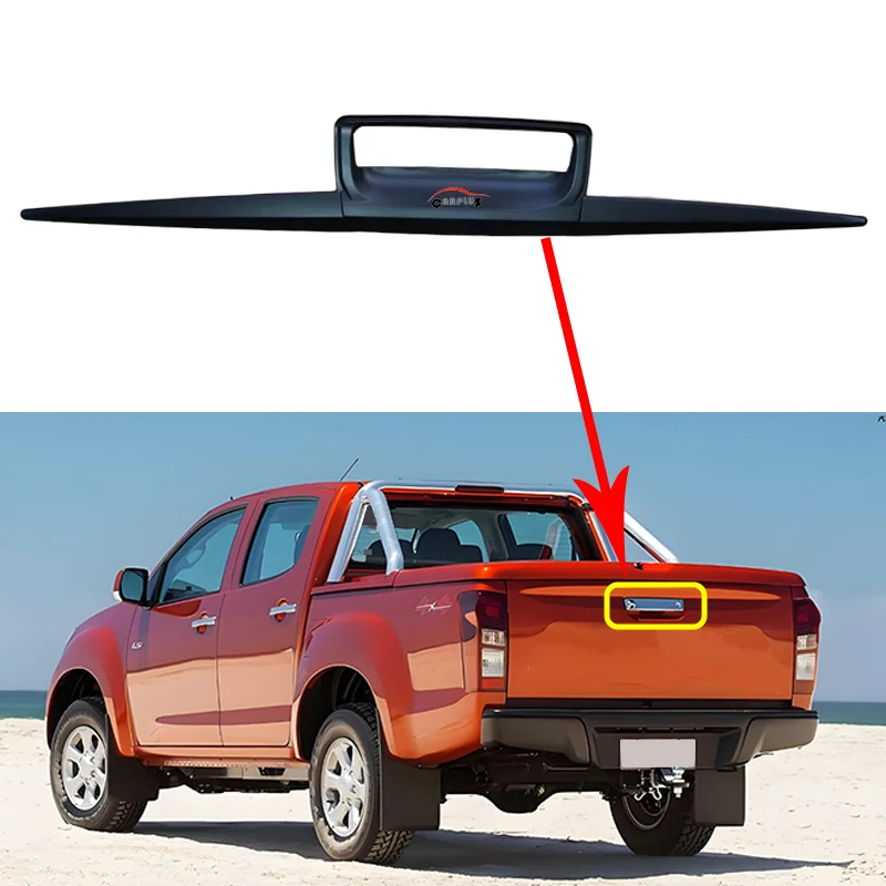 

Black Tailgate Handle Accessories for Isuzu D-MAX 2016-2019 Rear Trunk Lid Cover Door Protector Car Accessory