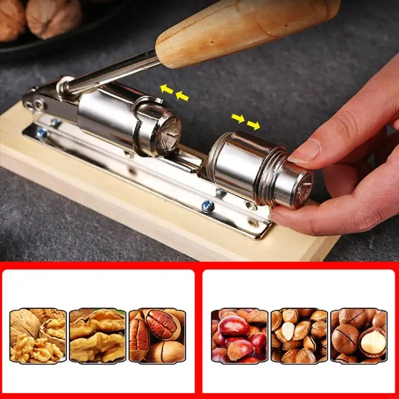 D0AD Heavy Duty Adjustable Nutcrackers Walnut Cracking Machine NutCrackers for Pecans
