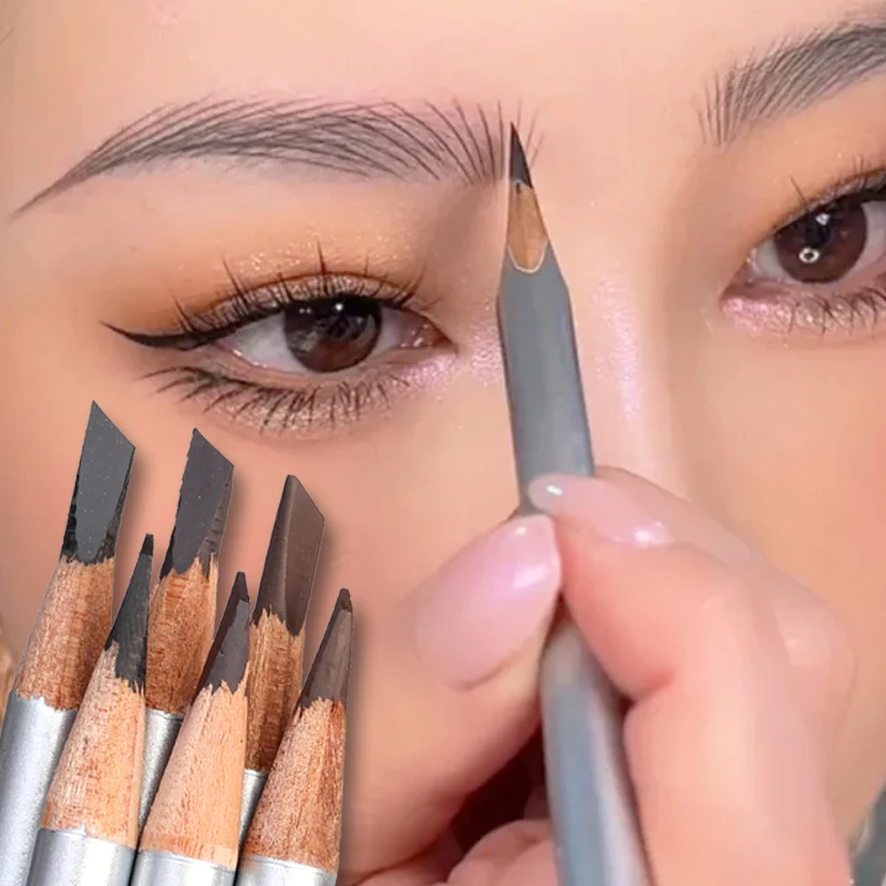 Sweatproof Microblading Eyebrow Pen Hard Waterproof Non-smudge Brow Enhancer Pencil Lasting Easy To Wear Natural Makeup Cosmetic