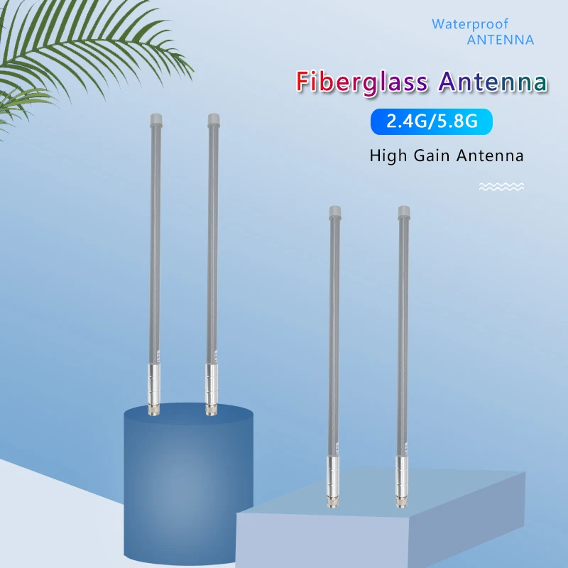 60cm Outdoor 2.4G 5.8G FRP Dual Band WiFi Antenna 8dBi Helium Hotspot Miner Amplifier IP67 Waterproof Omni Fiberglass Antenna