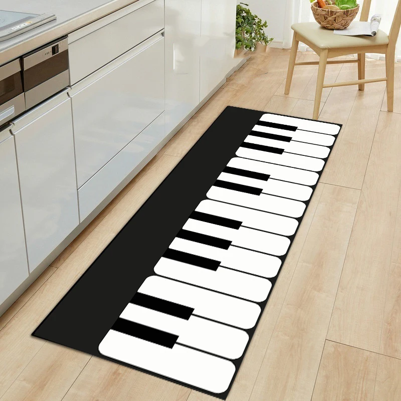 Piano Keyboard Series 3D Printed Rug, Area Rug Large, Carpets for Living Room Bedroom,rugs for Kitchen Floor Mats Non-slip