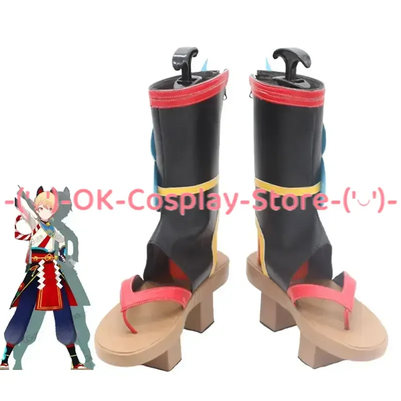 

Tenma Tsukasa Cosplay Shoes Game Project Sekai Cosplay Props PU Leather Shoes Halloween Party Boots Custom Made