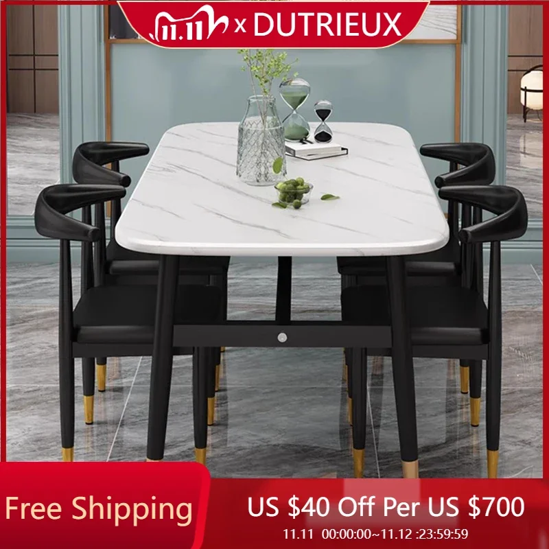 Cheap Clean Dining Table Coffee Kitchen Restaurant Side Salon Nordic Modern Extending Dining Table Luxury Mesa Garden Furniture