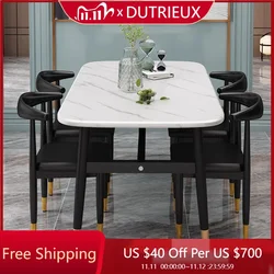 Cheap Clean Dining Table Coffee Kitchen Restaurant Side Salon Nordic Modern Extending Dining Table Luxury Mesa Garden Furniture