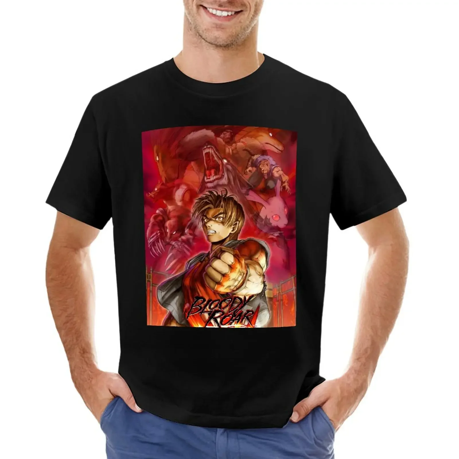 Original Bloody Roar Poster Art T-shirt summer clothes tops t shirt men