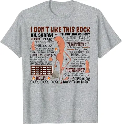 ماركوس الدودة أنا لا أحب هذا روك مضحك تتجه ميمي تي شيرت Y2K Brainrot الجرافيك قائلا المحملة الجدة هدية قصيرة الأكمام