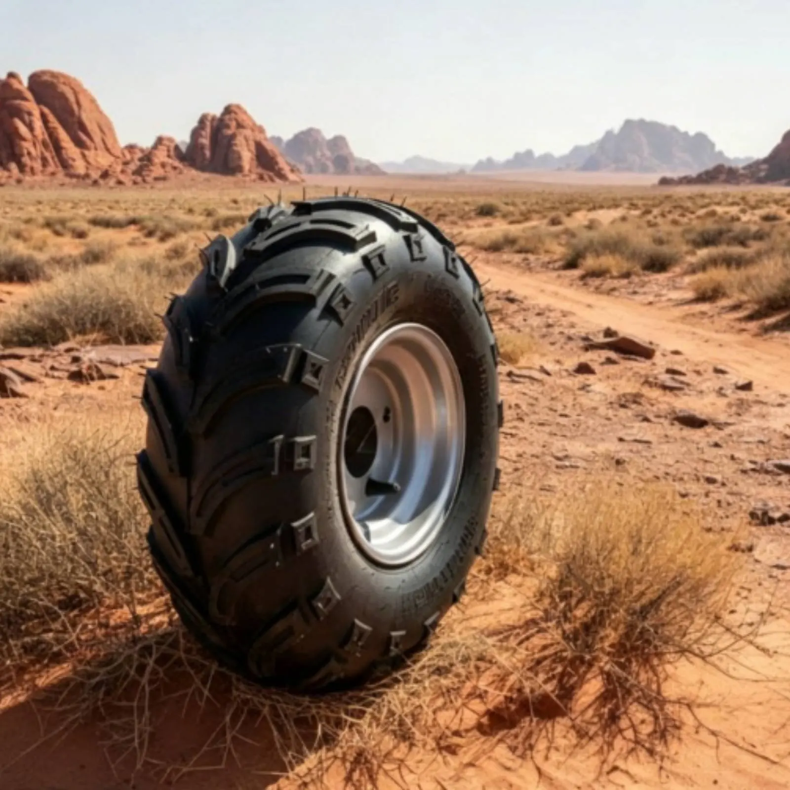 145/70-6 All-Terrain Tire Flame Pattern Pattern 6 Inch ATV Tire and Wheel Vehicle Part for DIY Hobbyists