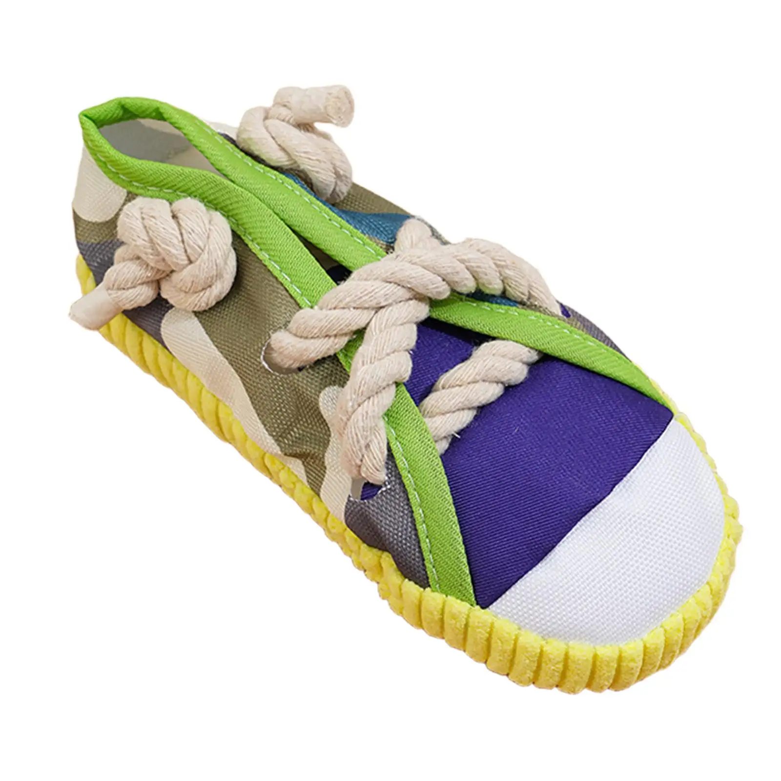 Dog Chew Toy Tough Pet Accessories Chewing Playing Multipurpose Training Canvas Shoe Shape Exercise Interactive Squeaky Shoe Toy