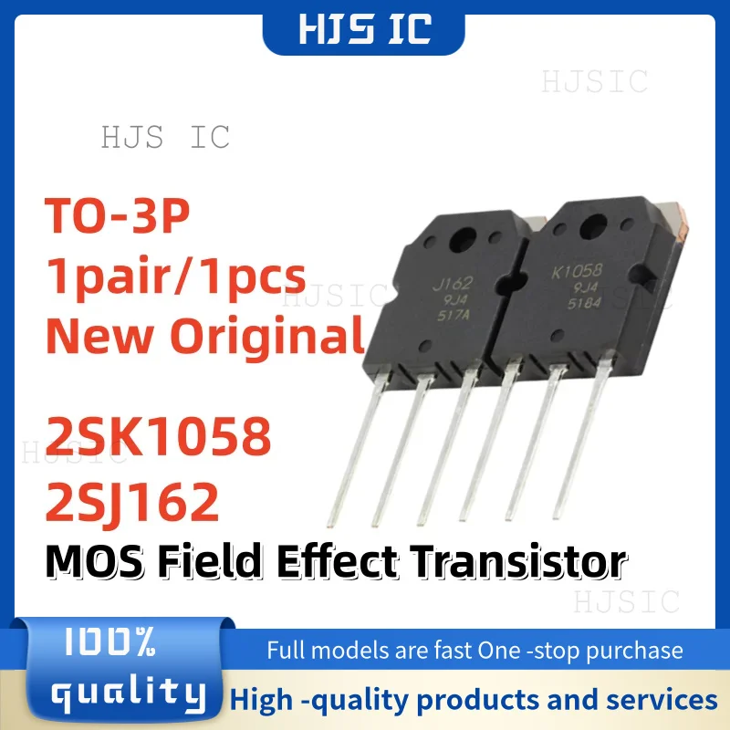 

1 пара/1 шт. 100% новые оригинальные импортные транзисторы 2SK1058 2SJ162 K1058 J162 TO-3P для аудиоусилителей, подобранная пара.
