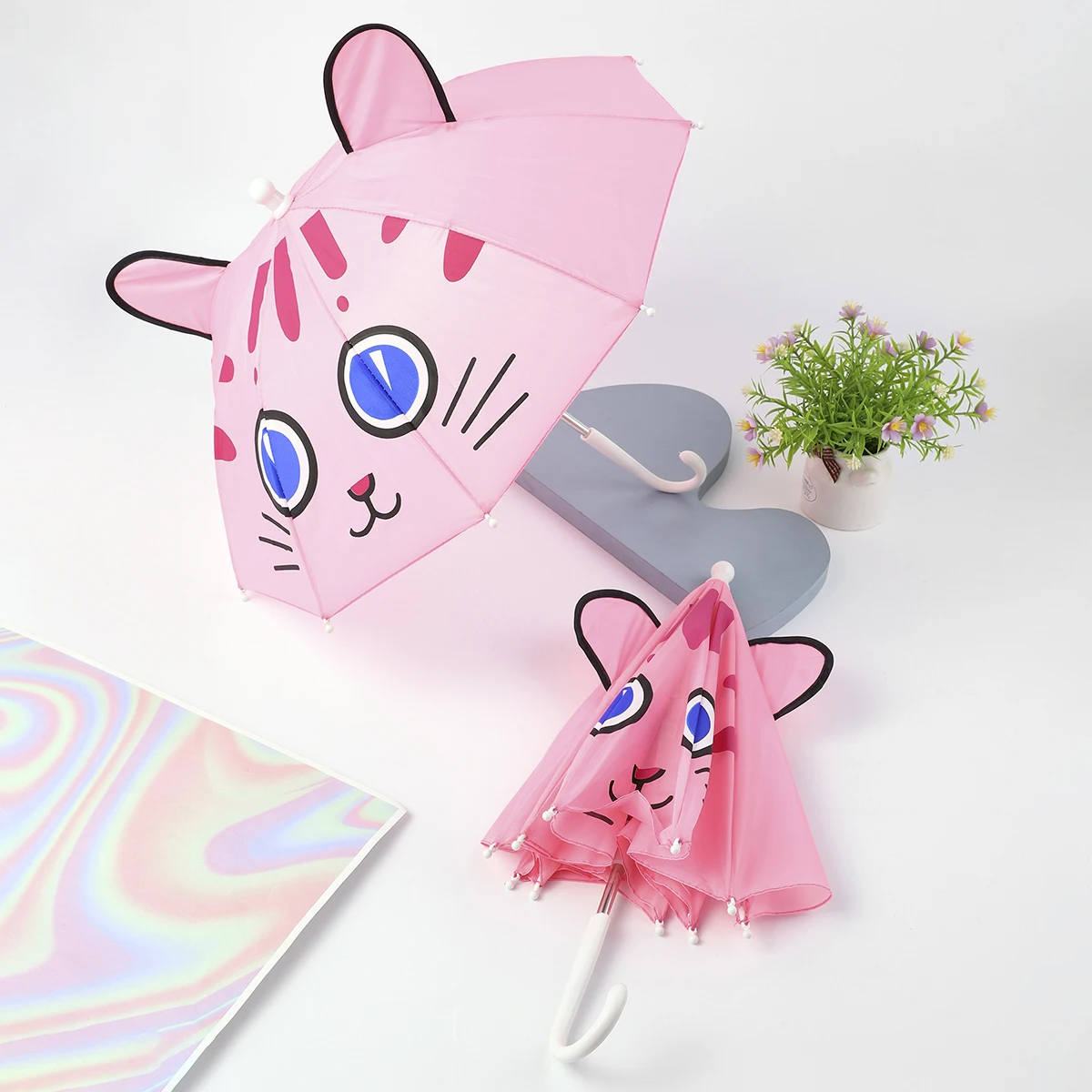 

1шт-милый трехмерный мультяшный маленький зонт