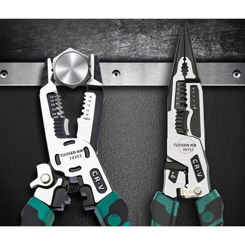 Multi Functional Electrician Pliers 10 In 1 Wire Stripping Needle Nose Wire Cutting Hand Repair Tool
