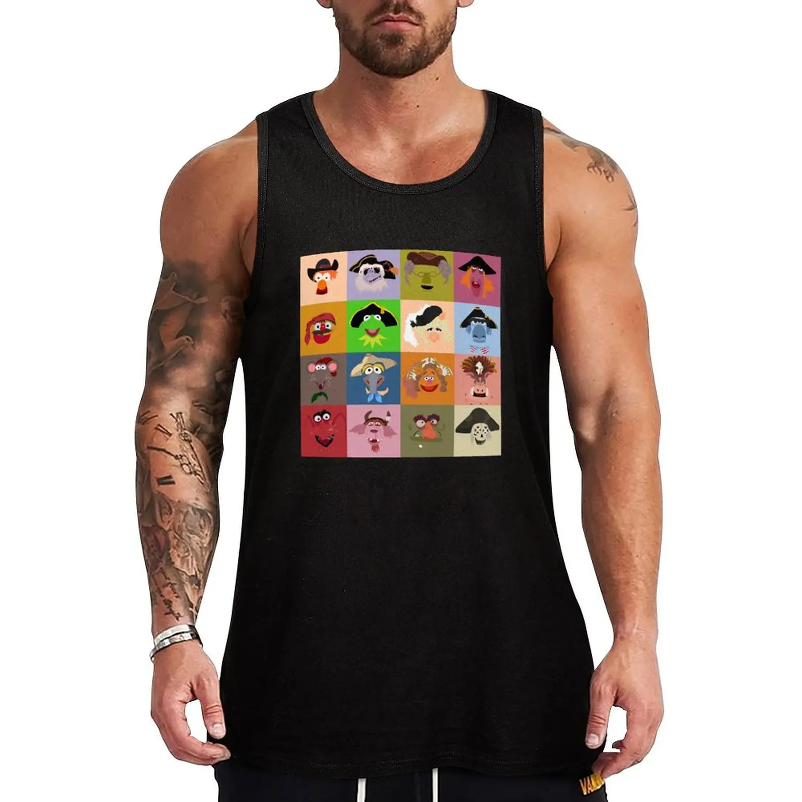 Treasure island pirates Tank Top Vintage Graphic Tank Top Retro Print Sleeveless Tee