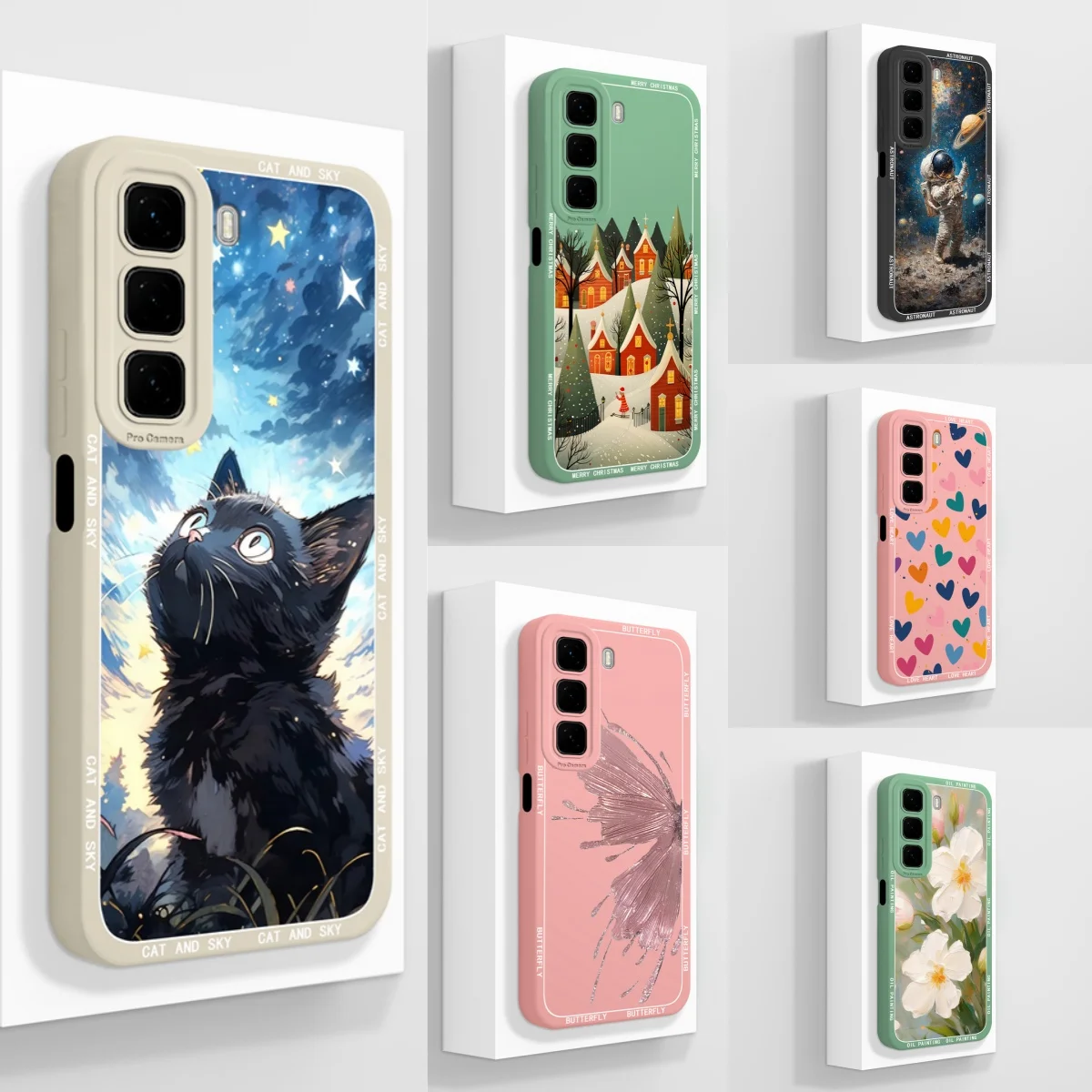 Funda para Infinix Hot 50 50i 50 Pro 50 Pro Plus lindo gatito Castillo prevención de caídas Funda de moda para infinix hot 50 pro plus Funda