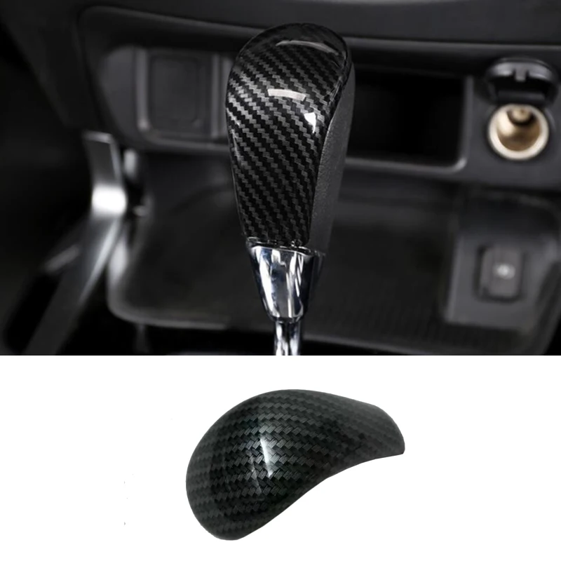 Carbon Fibre for Nissan Navara NP300 2017 2018 2019 Car Gear Shift Knob Frame Panel Decoration Cover Trim Sticker Accessories