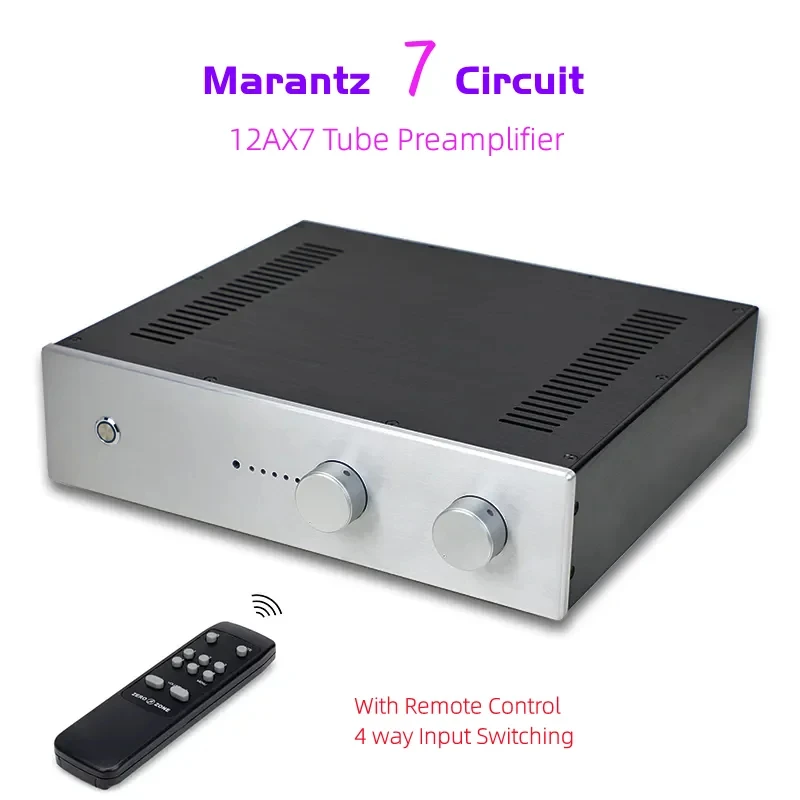 Ламповый предусилитель, трубчатый предусилитель HiFi, Модель Marantz 7, с дистанционным управлением, 4-ходовое Входное переключение