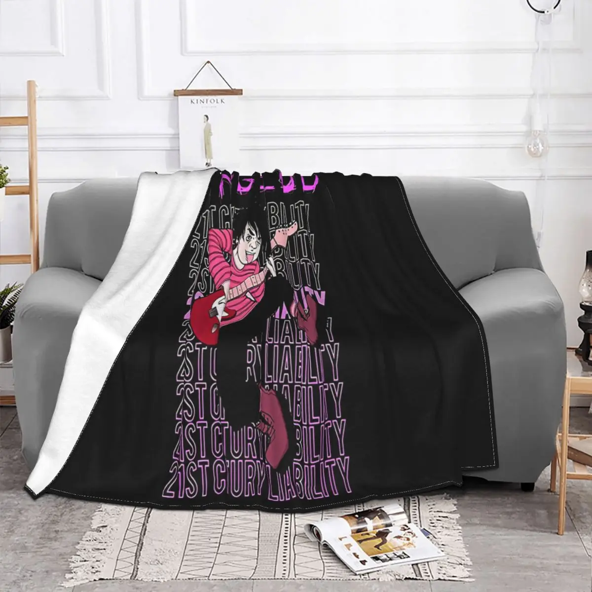 Yungblud 21St Century Liability Tour 2019 Funny Print Men Hip Hop 100 Cotton Streetwe Throw Blanket