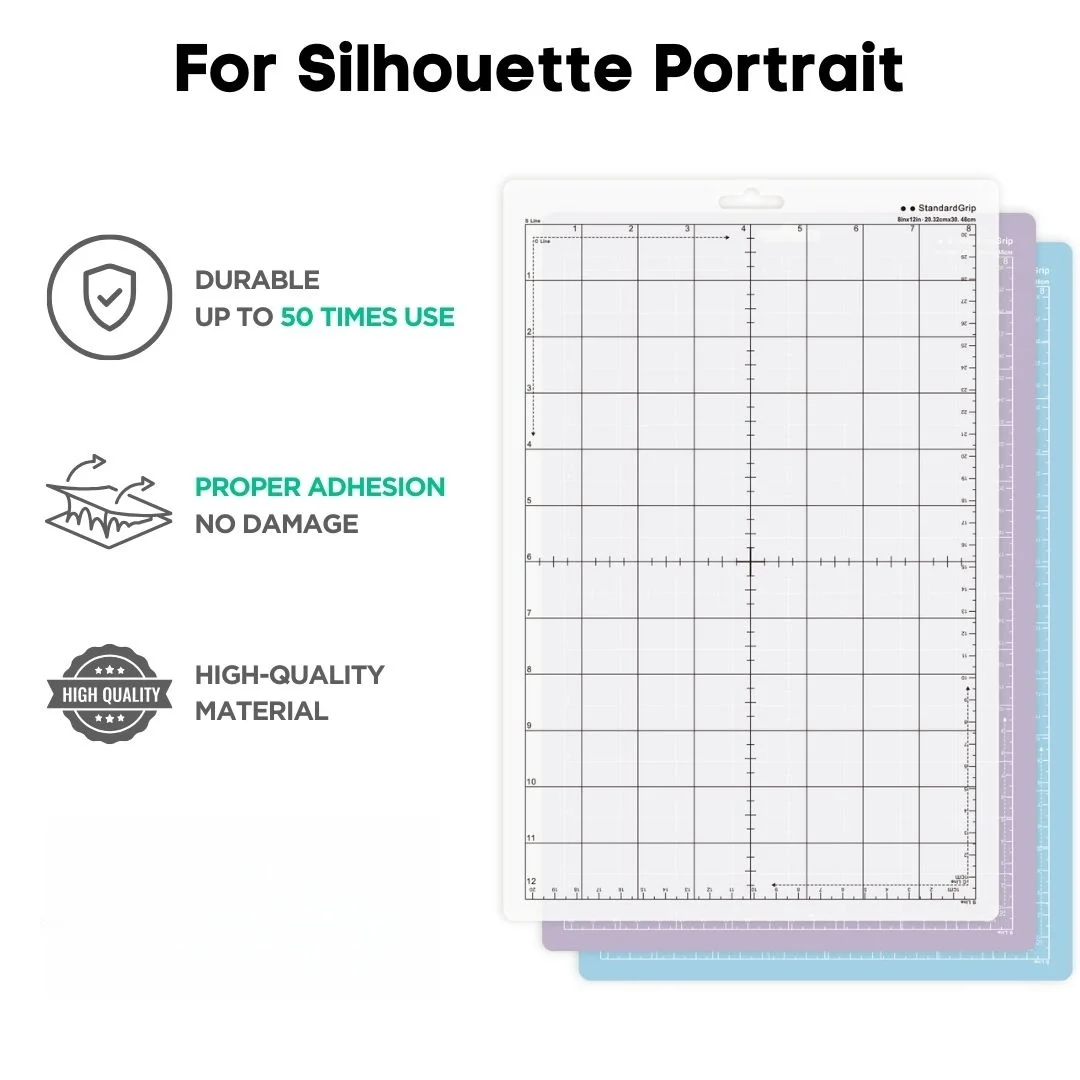 

Коврик для резки из ПВХ с клейкой основой, нескользящий, 8x12 дюймов, для гравировального станка Silhouette, подложка для ручной работы