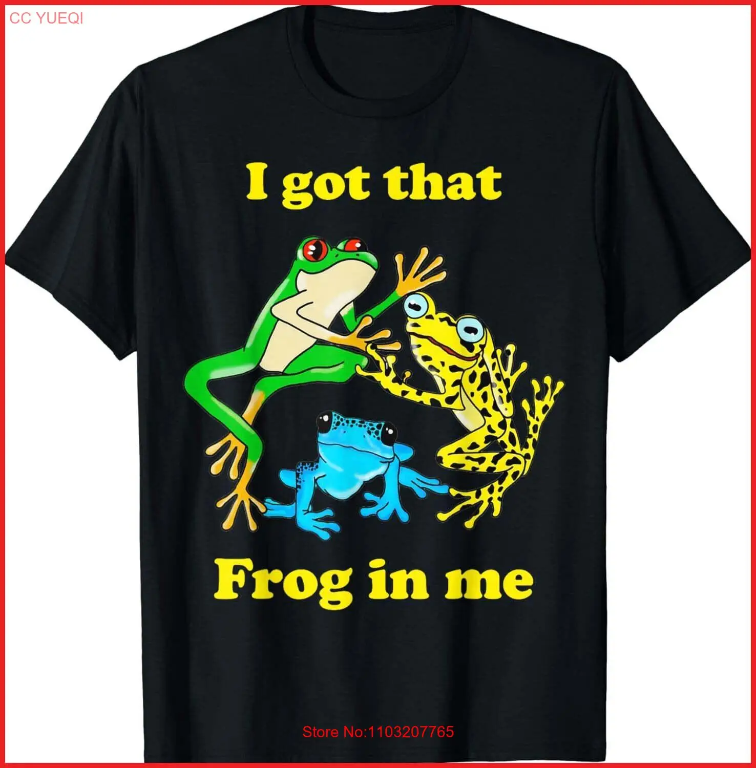 Я получил чёрную футболку лягушки в мне Я получил чёрную футболку лягушки в мне