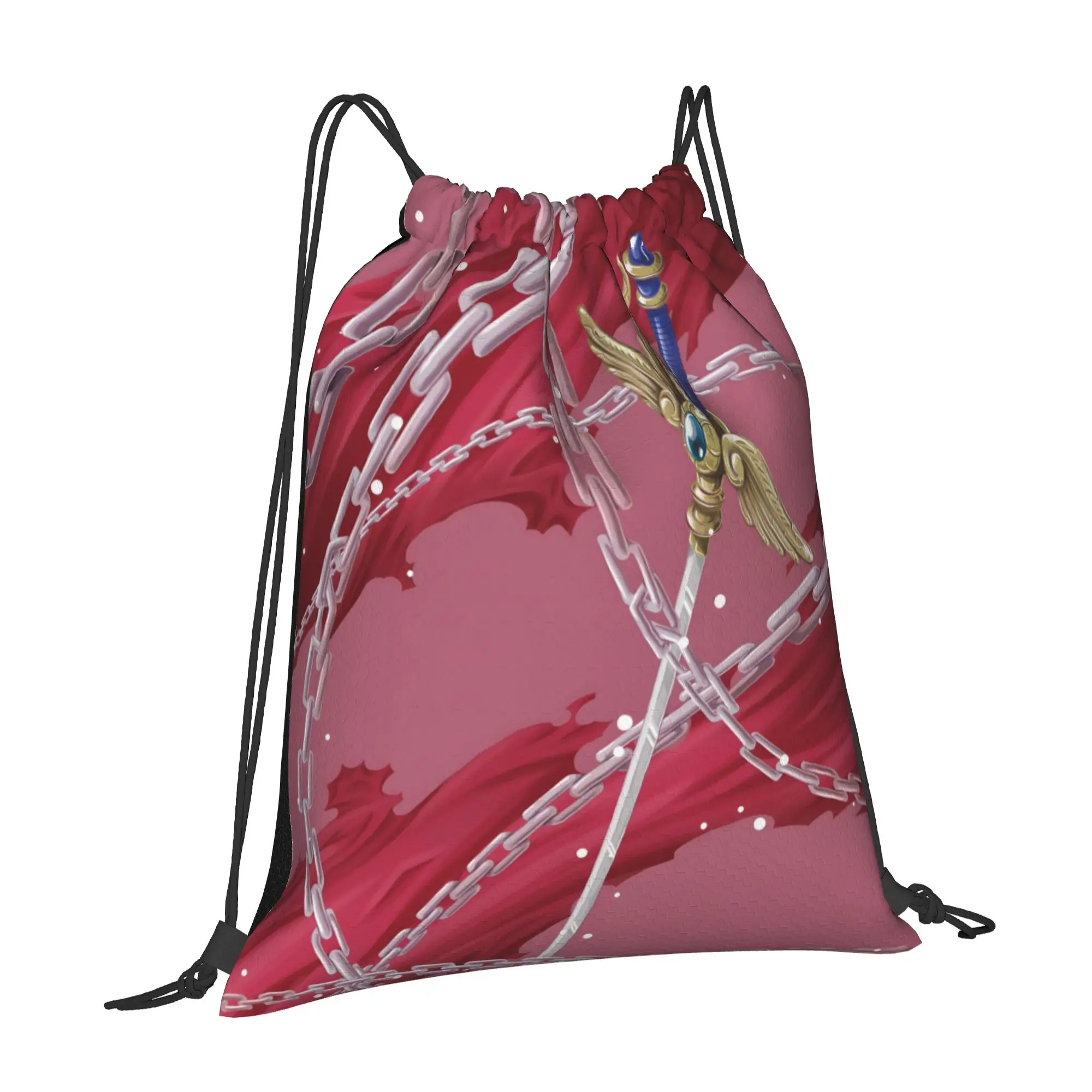 1 pc Sealing Sword Cardcaptor Sakura Kawaii Drawstring Bags Sports Shoe Clothes Storage Multi-function Teen Portable