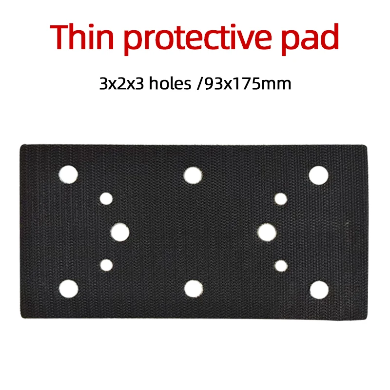 Thin Protective Pad Rectangle 93*175mm  For FESTOOL Dry Sandpaper Cushion Sponge  Flocking Back Pile Protective Abrasive Tool