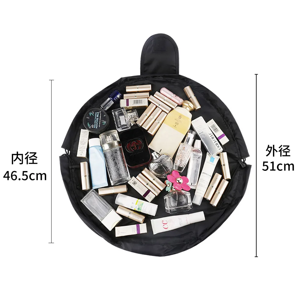 Cosmetic Bag Case Large Women Drawstring Cosmetic Organizer Bag Portable Travel Makeup Brush Organizer Waterproof Pink Bag