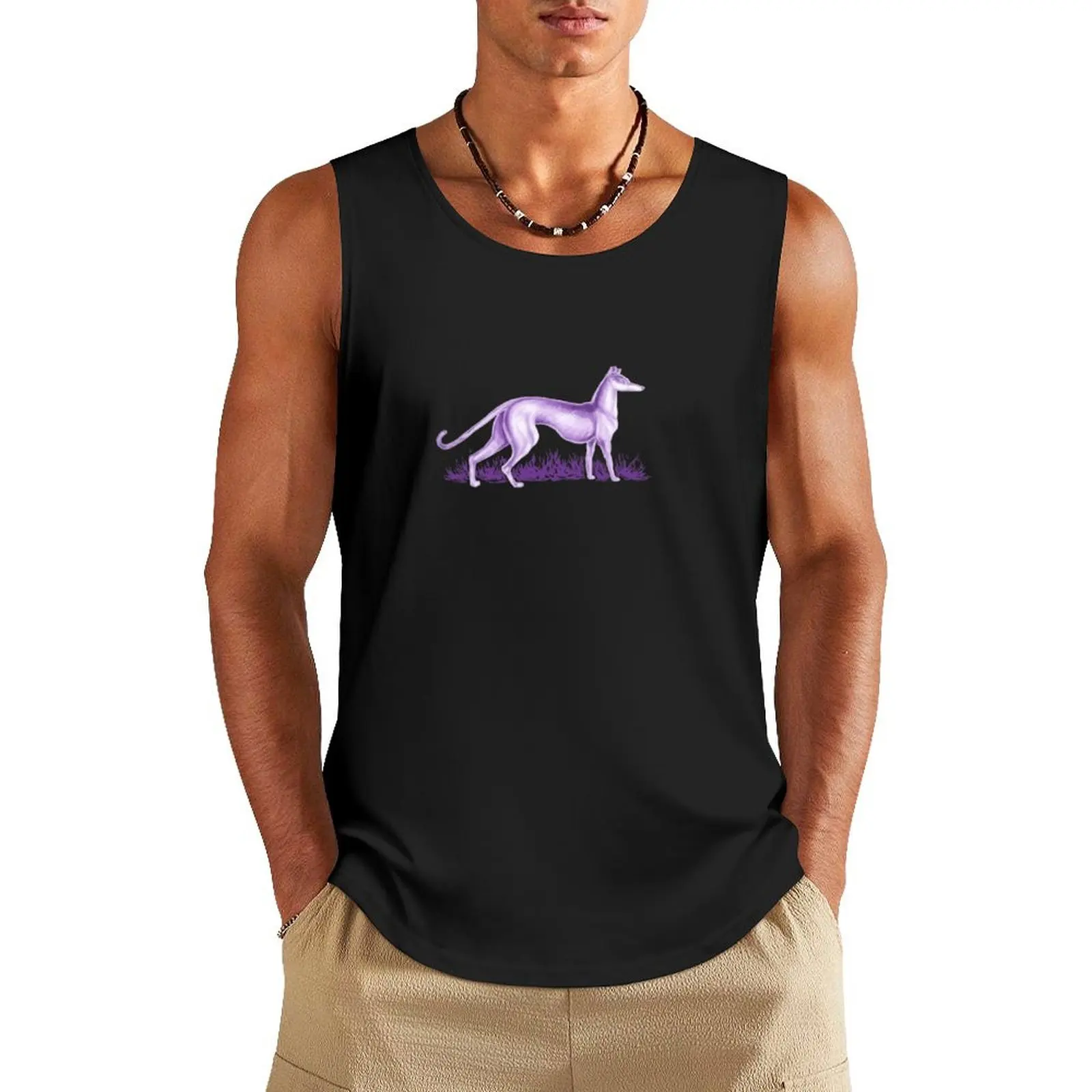 Purple Whippet Tank Top Gym man clothes for men summer Vest gym for men