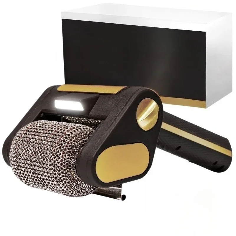 Stainless Steel 304 Roller BBQ Brush with LED Light Brush Free Cleaning Food Grade Cleaning Brush LED Lighting
