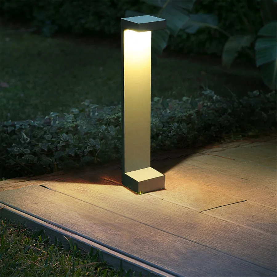 

10W Waterproof Led Stand Post Lawn Light Villa Garden Porch Bollard Lamp Outdoor Pathway Driveway Patio Landscape Pillar Light