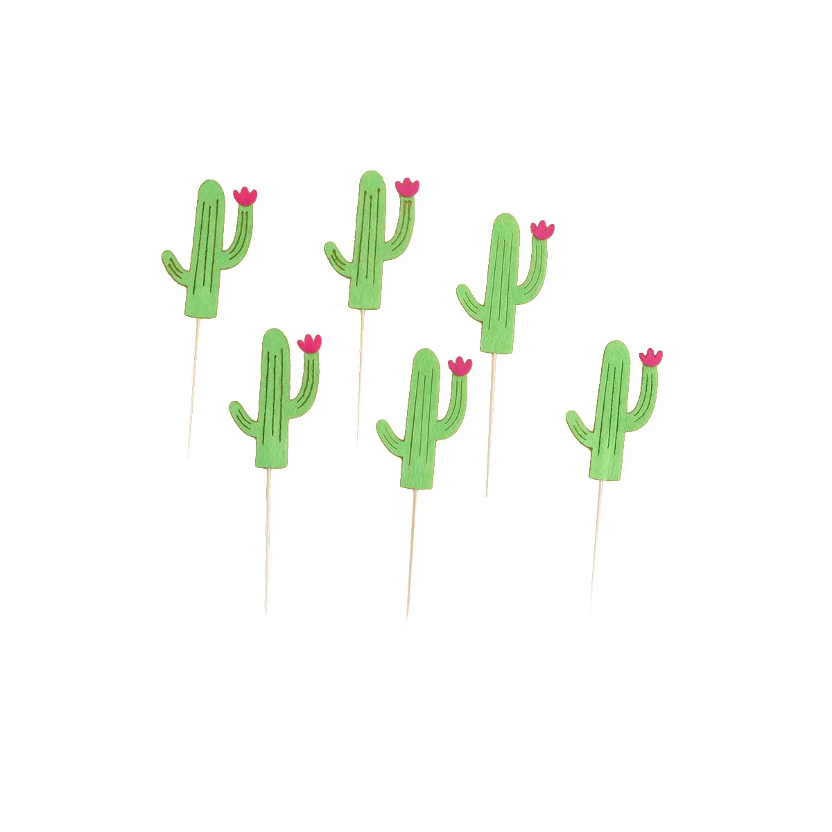 

12Pcs Cake Toppers Cactus Picks for Cupcake Wedding Birthday Hawaii Luau Party Cake Decoration Cupcake Toppers